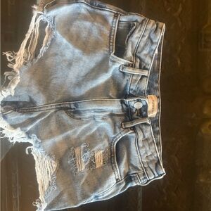 Distressed Light Wash Denim Cutoff Shorts Pacsun
